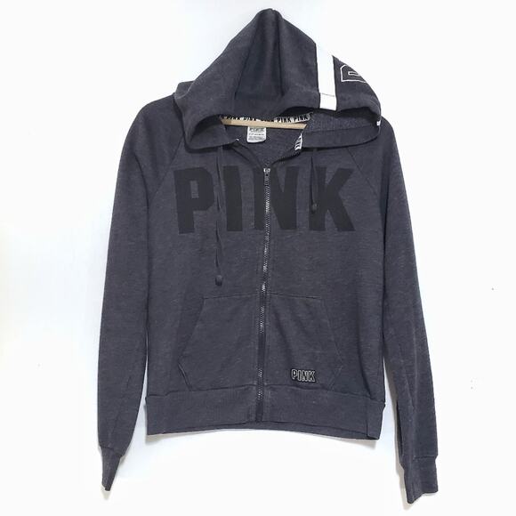 PINK VS | Graphic Print Full Zip Comfy Hoodie - Picture 1 of 12